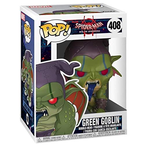 Funko 33979 POP Bobble: Marvel: Spider-Man: Into the Spider-Verse: Green Goblin