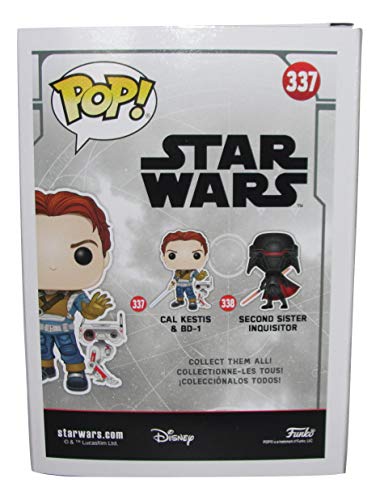 Funko Cal Kestis & BD-1 Pop Figure + 1 Star Wars Trading Card + 1 Cardboard Protector Box (from Jedi Fallen Order)