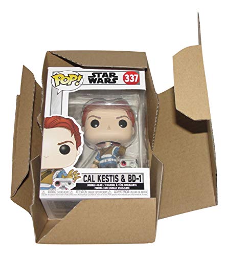 Funko Cal Kestis & BD-1 Pop Figure + 1 Star Wars Trading Card + 1 Cardboard Protector Box (from Jedi Fallen Order)