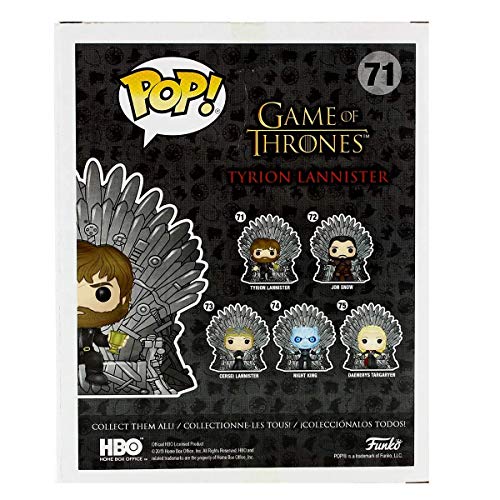 Funko- Pop Deluxe: Game of S10: Tyrion Sitting on Iron Throne Figura Coleccionable, Multicolor (37404)