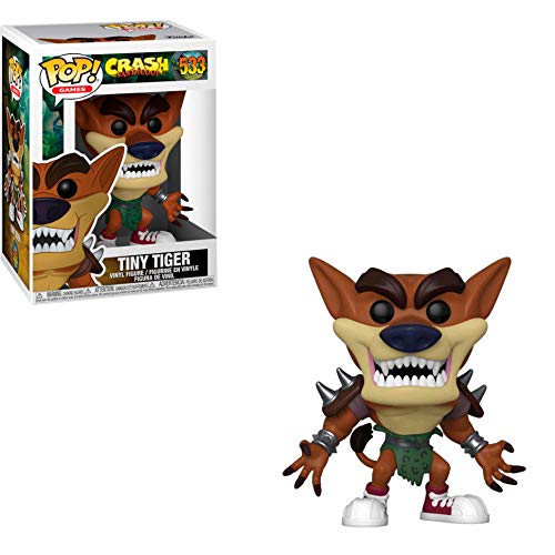 Funko - Pop! Games: Crash Bandicoot - Tiny Tiger Figura De Vinil, Multicolor (43344)