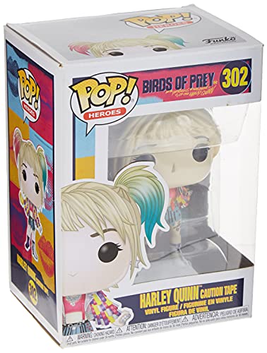 Funko Pop Heroes: Birds of Prey- Harley Quinn (Caution Tape), Multicolour, Estándar