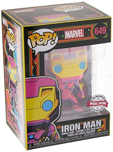 Funko- Pop Marvel Black Light Iron Man Juguete coleccionable, Multicolor (48846)