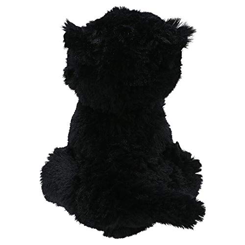 FURRY PLANET TOYS Juguete suave de peluche para el reino de animales de 21 cm, bonito zoológico, selva, granja, gato negro