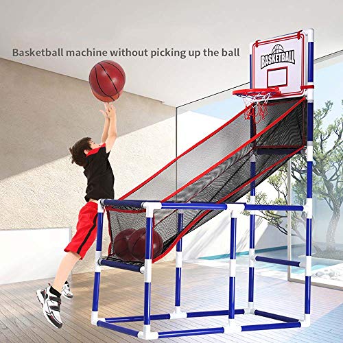 FXQIN Juego de Canastas Plegable Máquina de Baloncesto Juguete Contador con Soporete Red Cesta de Baloncesto 2 Baloncestos y Bomba de Aire, Canasta Baloncesto Infantil