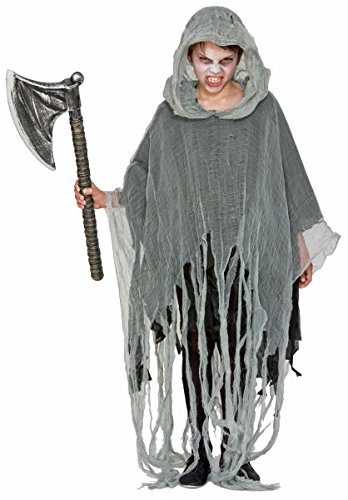 Fyasa 706436 Poncho Zombie Disfraz de niño, multicolor, mediano