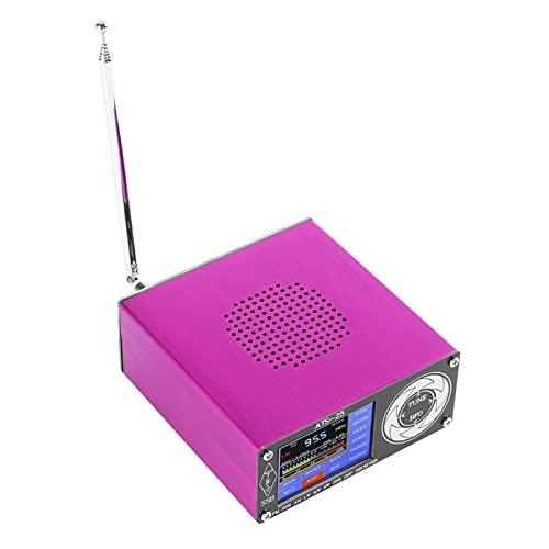 Fyearfly Receptor de Radio de Todas Las Bandas Receptor de Radio de Pantalla táctil de 2,4 Pulgadas con batería de Antena FM LW MW SSB con Varilla de tracción Cubierta de Antena Cable Tipo C