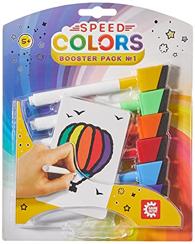 Game Factory 646215 Speed Colors Booster Pack - Juego de ampliación de Tarjetas y lápices de Repuesto, miniversión