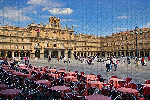 ganjue Rompecabezas Puzzle 1000 para niños Plaza Mayor de Salamanca, España Juegos Infantiles Juguetes de Bricolaje Brain