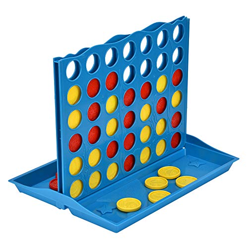 Garosa 4 En Fila Juego de Tablero Clásico de Tablero de Ajedrez Línea 4 Fácil de Configurar Juego y Almacenamiento para Niños Adultos Diversión Familiar Interacción