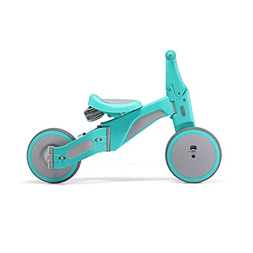 GCXLFJ Triciclo Bebe Aluminio del Triciclo Balance bebé niños Bicicleta portátil transformable Scooters Triciclo 1-6 años Niño Niña Ride Juguetes (Color : Blue)