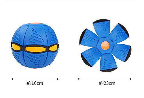 GDYS La Nueva descompresión OVNI Bola mágica Luminosa Mini pie deformación Frisbee Juguete Interactivo para Padres e Hijos Equipo de Pelota al Aire Libre. (Rosado)