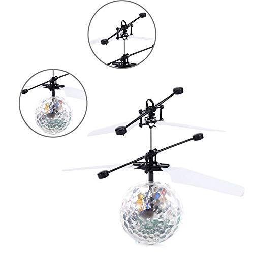 GDZTBS Bola Voladora, Bola de Helicóptero de Control Remoto, Drone, Inducción Infrarroja con Luces LED Intermitentes, Bola Voladora Eléctrica Luminosa para Niños, Niñas, Adultos, Juguetes