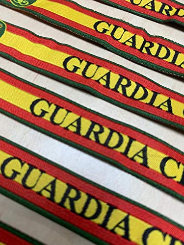 Gemelolandia | Pack de 7 Pulseras de Tela Bordada Especial Guardia Civil El Honor es mi Divisa 33 cm | Con Bandera de España y Escudo