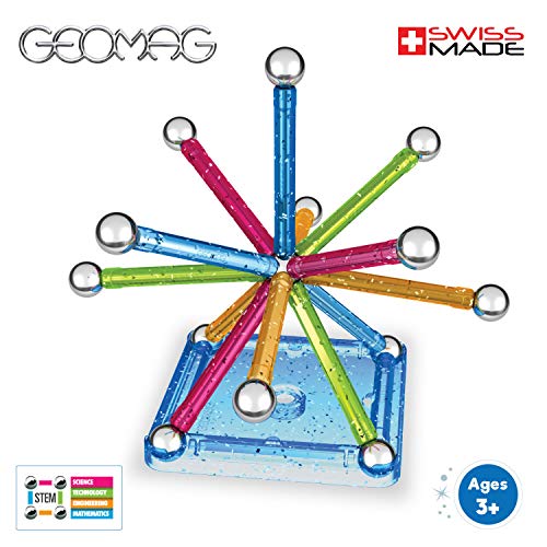 Geomag Classic Glitter Construcciones magnéticas y juegos educativos, 30 piezas (531), Multicolor