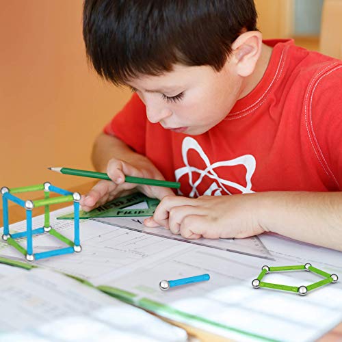 Geomag Color, Juego de Bloques de Construcción Magnéticos para Niños, Juguete Magnético, Colección Verde de Plástico 100% Reciclado, 142 piezas (274)