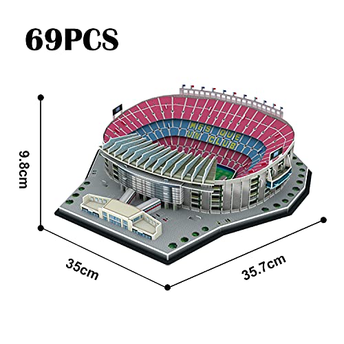 Georgie Porgy 69pcs Nou Camp 3D Estadio de Fútbol Puzzles Juguetes de Construcción Conjuntos