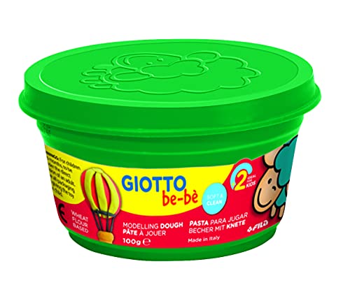 Giotto Be-Bè Pasta Para Jugar 100 G. Estuche 3 Uds. (Blanco + Azul + Verde)