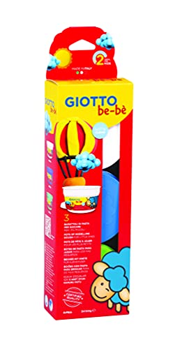 Giotto Be-Bè Pasta Para Jugar 100 G. Estuche 3 Uds. (Blanco + Azul + Verde)