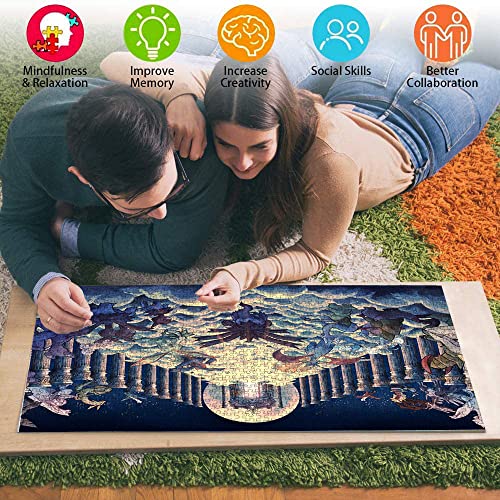 Giratina Rompecabezas de 1000 piezas Pokemon Family 1000 piezas DIY Puzzle Brain Challenge Puzzle para niños y adultos - Anime 70x50cm