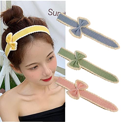 Girly Sticky Diadema Dulce Bowknot Bangs Bangs Headwear Hool Hool Hobles Hoops Green, Baby Headwear