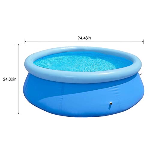 GJCrafts Piscina Inflable Redonda Grande, 240 * 240 * 63 cm Piscina Hinchable Infantil Adecuado para 6-8 Personas, Uso Familiar