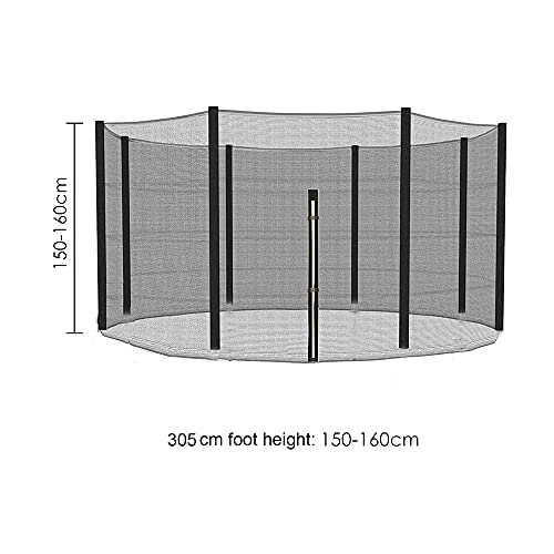 GJCrafts Red de Seguridad 10ft (305cm) Resistente a los Rayos Ultravioleta Red de Repuesto para Cama elástica para 8 Postes Rectos,Recinto de Malla Redonda