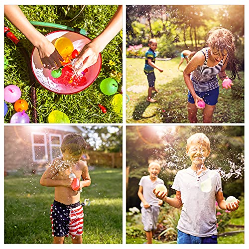 Globos de Agua 222 Pcs Globos de Agua Llenado Rapido Autosellado sin Nudos Pelea de Agua Juego para Fiesta de Verano Juego de Piscina en la Playa al Aire Libre