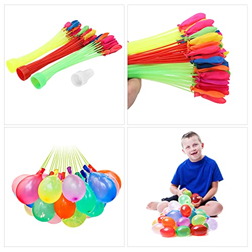 Globos de Agua 222 Pcs Globos de Agua Llenado Rapido Autosellado sin Nudos Pelea de Agua Juego para Fiesta de Verano Juego de Piscina en la Playa al Aire Libre