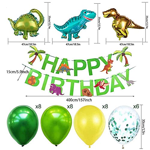 Globos de Dinosaurio Set,Dinosaurio Globo Grande,Selva Dinosaurio Globos ,Globos de Dinosaurios para Cumpleaños,3D Globos de Dinosaurio,Juego de Decoración de Cumpleaños de Dinosaurio