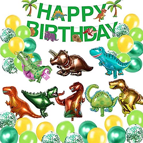 Globos de Dinosaurio Set,Dinosaurio Globo Grande,Selva Dinosaurio Globos ,Globos de Dinosaurios para Cumpleaños,3D Globos de Dinosaurio,Juego de Decoración de Cumpleaños de Dinosaurio