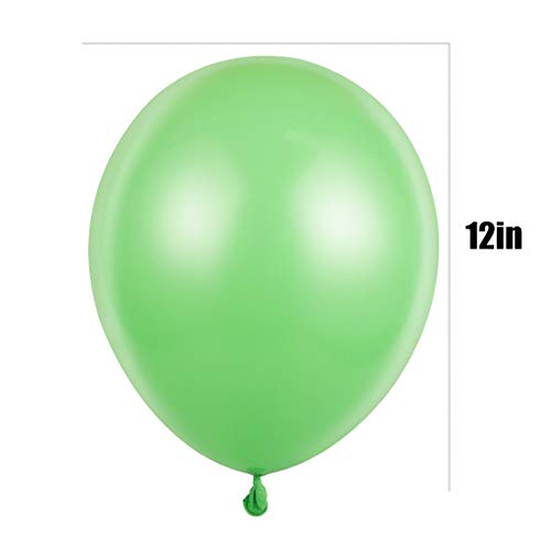 Globos Fruta Verde, 100 Globos Helio Latex Ø 30 cm para Fiesta Decoracion