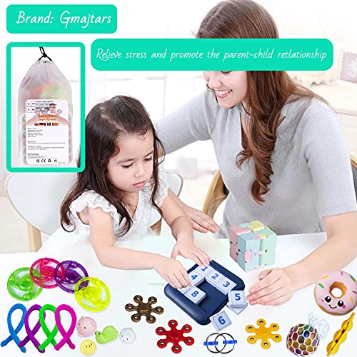 Gmajtars Fidget Sensory Toys Pack Set de Juguetes Sensoriales Antiestrés Anti Estres Stress Ansiedad Relief Push Pop Bubble Figwt Figet Toy Box para Niños Regalo Fiesta Navidad Cumpleaños