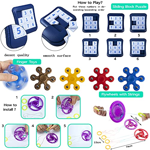 Gmajtars Fidget Sensory Toys Pack Set de Juguetes Sensoriales Antiestrés Anti Estres Stress Ansiedad Relief Push Pop Bubble Figwt Figet Toy Box para Niños Regalo Fiesta Navidad Cumpleaños