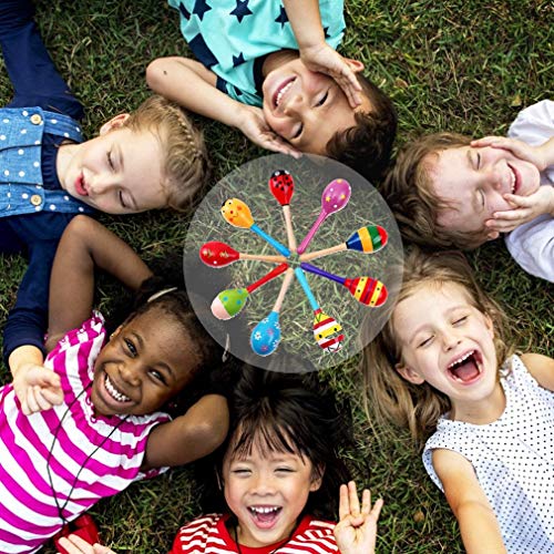 GMN Niños Bebé Juguete de Madera Maracas Rumba Shakers Fiesta Musical Sonajeros Caliente