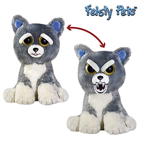 Goliath Feisty Pets-Peluche Perro Gris, color (32296.006) , color/modelo surtido