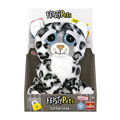 Goliath Toys Feisty Pets-Peluche Leopardo de las Nieves, color blanco/gris (32375) , color/modelo surtido