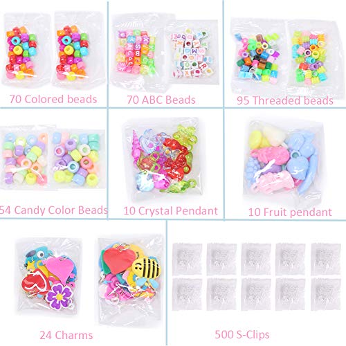 Gomas para hacer pulseras 11220+ pcs Kit, 11000 con 28 Colores gomas pulseras niña ,500 Clips, 40 dijes ,5 agujas de crochet, 2 telares en forma de YPara Hacer Pulseras De Colores Kit