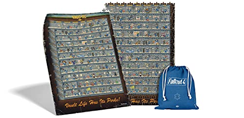 Good Loot Fallout 4 Perk Póster - Puzzle 1000 Piezas 68cm x 48cm | Incluye póster y Bolsa | Videojuego | Puzzle para Adultos y Adolescentes