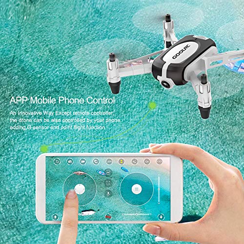 GoolRC T700 Mini Drone RC WiFi FPV 3D Flips Cámara 720P HD Camara Selfie Drone Quadcopter Altitude Hold G-Sensor 2 Baterías para Principiantes Niños