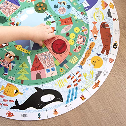 Goula- Puzzle XXL Discover Animals - Puzzle de carton de piezas grandes para niños a partir de 3 años