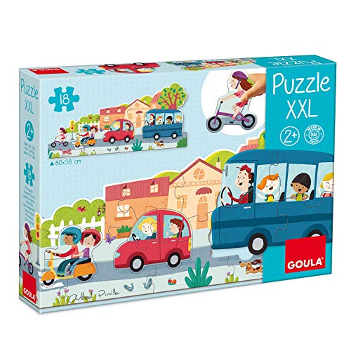 Goula- Vehiculos Puzzle XXL, Multicolor (453428)