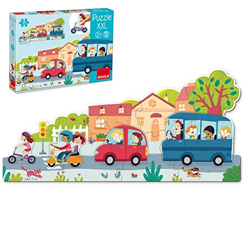 Goula- Vehiculos Puzzle XXL, Multicolor (453428)