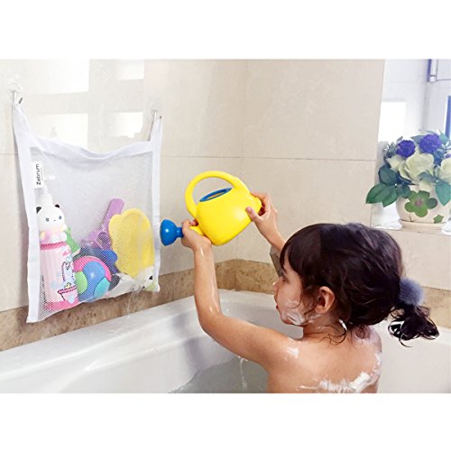 Grande bébé jouet Hamac/de bain de jouets, blanc, 2 Pack Bath Toy Organizers