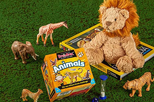 Green Board Games BrainBox Animals - Juego de Preguntas sobre Animales (en inglés)