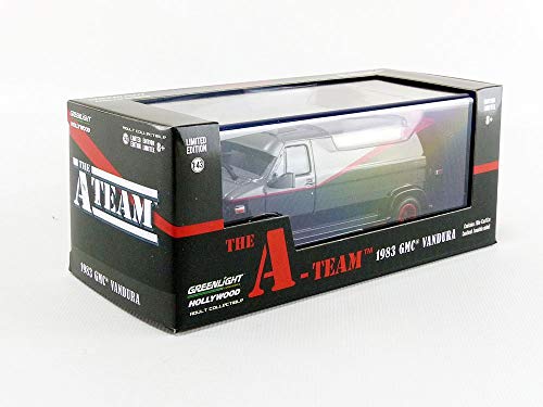 Greenlight - Coche en Miniatura, Modelo Furgoneta GMC Vandura de 1983 de El Equipo A, Escala 1/43 Original, 12 cm