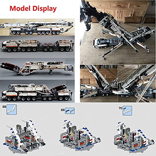 Grúa Technic Liebherr LTM 11200 con motor, bloques de sujeción 7692 Juego de bloques de construcción modelo de camión grúa MOC grande, compatible con tecnología Lego A