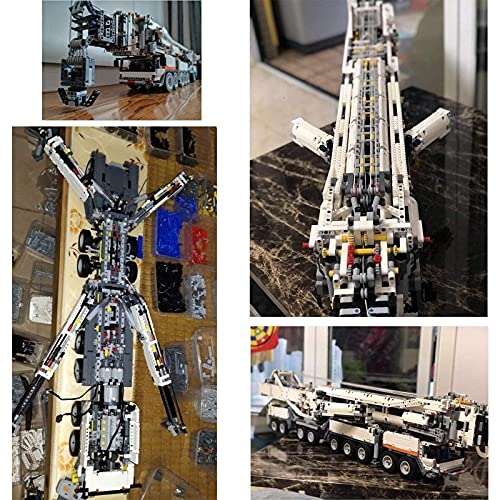 Grúa Technic Liebherr LTM 11200 con motor, bloques de sujeción 7692 Juego de bloques de construcción modelo de camión grúa MOC grande, compatible con tecnología Lego A