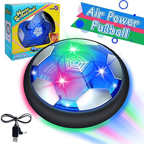 GUBOOM Balón Fútbol Flotant, Recargable Pelota Futbol con Protectores de Espuma Suave Luces LED, Air Power Soccer para Juguete Niños de 3-12 Años Regalos Cumpleaños