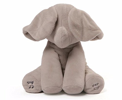 Gund, Peluche de Elefante con canciones en francés que mueve las orejas, Enesco